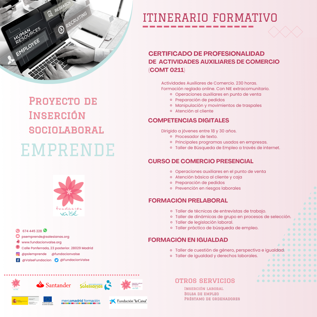 ¿Conoces nuestro programa de inserción sociolaboral?